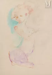 Leonor FINI (Buenos Aires 1908 - Paris 1996)-Le Sphinx rose, 1981-img1