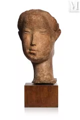 Ⓟ VU CAO DAM (1908-2000)-"Tête de jeune femme", 1939-img1