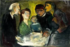Madeleine FLASCHNER (1933-2022)-Le déjeuner en famille-img1