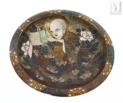 JAPON, XIXe siècle-Large plat en grès-img1