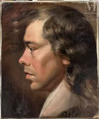 Ecole FRANÇAISE du XIXème siècle-Profil d'homme-img1