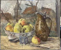 Henri DREYFUS-LEMAITRE (1859-1946)-Composition aux pommes et au pichet-img1