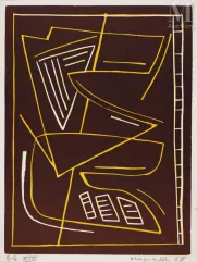 Alberto Magnelli (1888-1971)-Sans titre (pl. pour l'album Hommage à Jean Arp), 1966-img1