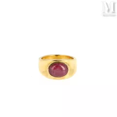 Bague rubis cabochon--img1