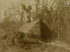 Charles MARVILLE (1816-1879)-Hutte de paille en forêt, 1854-img1