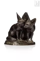 Édouard-Marcel SANDOZ (1881 - 1971)-"Deux fennecs assis"-img1