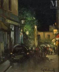 Serge KISLAKOFF (Yalta 1897-Reims 1980)-La nuit à Montmartre-img1