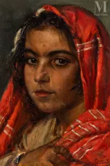 Ervand DEMIRDJIAN (Constantinople 1870-1938)-Portrait de fillette-img1