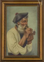 Homme fumant la pipe--img1