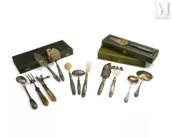 Lot en argent et argent fourré composé:--img1