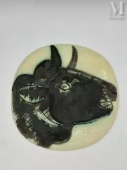 Pablo Picasso (1881-1973)-Profil de Taureau (A.R. 317), 1956-img1