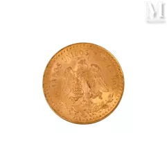 Pièce or 50 Pesos Mexique--img1