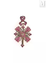 FRANC-MAÇONNERIE Rare pendentif Rose-croix en or (750 millièmes) et vermeil (800 millièmes)--img1