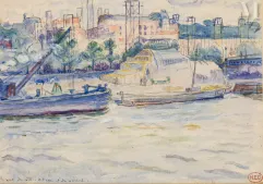 Henri-Edmond CROSS (Douai 1856 - Saint-Clair 1910)-La Seine ou Quai de Passy-img1