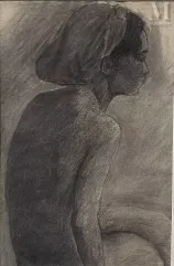 Ecole française du XXème siècle-Nu de dos-img1