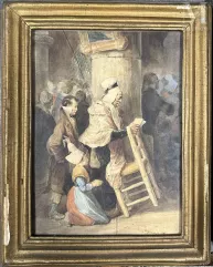 Ecole FRANCAISE du XIXe siècle-Biches / Memento Mori / Sainte Famille / Roi / Paysannes / Portraits de femmes-img1