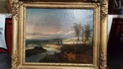 Ecole Française du XXe siècle-Vue de la plaine-img1