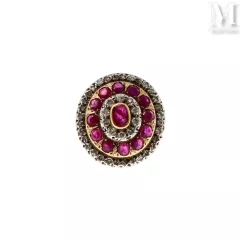 Bague rubis diamants--img1