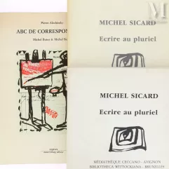ALECHINSKY Pierre - Michel SICARD : Ecrire au pluriel.--img1