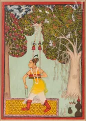 Yogini en méditation-Inde, Rajasthan, Bundi (?), vers 1670-1680-img1