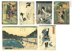 JAPON, XIXe siècle-Ensemble de six estampes-img1