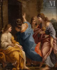 Ecole ITALIENNE du XIXème siècle-Saintes femmes au tombeau-img1