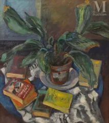 Mela MUTER (Varsovie 1876 - Paris 1967)-Nature morte aux livres-img1