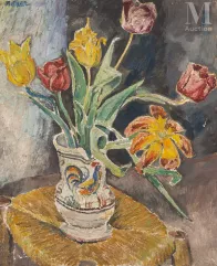 Mela MUTER (Varsovie 1876 - Paris 1967)-Pot de tulipes-img1