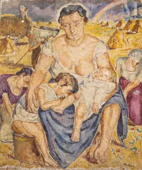 Mela MUTER (Varsovie 1876 - Paris 1967)-Maternité aux moissons-img1