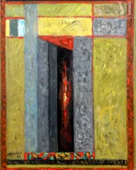 Jean BERTHOLLE (1909-1996)-La porte au foyer lumineux-img1