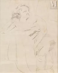 Jules PASCIN (Vidin 1885-Paris 1930)-Le modèle, Paris, 1927-img1