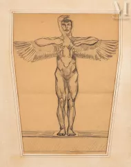 Rembrandt BUGATTI (Milan 16 octobre 1884 - 8 janvier 1916 Paris)-L'homme et le cygne-img1