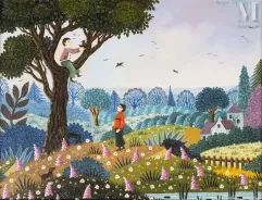 Alain THOMAS ( Né en 1942 )-Les Dénicheurs,-img1