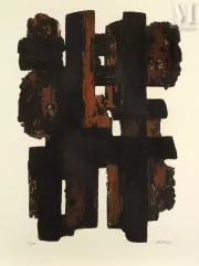 Pierre SOULAGES (1919 - 2022)-Eau-forte IX, 1957-img1