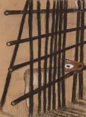 Jean LAMBERT-RUCKI (Cracovie 1888 - Paris 1967)-L'animal dans l'étable-img1