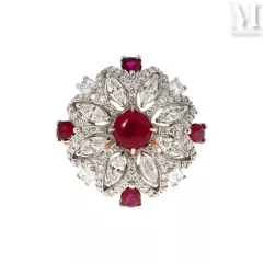 Bague rubis diamants--img1