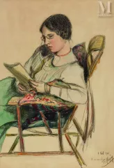 Fernande GAZAN-HERZIG (Tizi-Ouzou 1891 - Vallauris 1979)-La lecture-img1