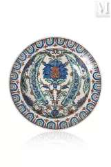 SAMSON Edmé &amp; Cie (1845-1969)-Plat à la fleur de grenade, d’inspiration Iznik-img1