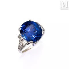 Bague saphir et diamants--img1