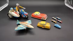 JOUETS EN TOLE-Ensemble de huit véhicules-img1