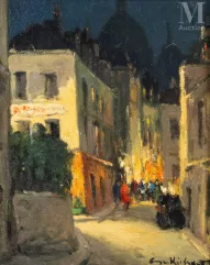 Serge KISLAKOFF (Yalta 1897-Reims 1980)-Montmartre la nuit-img1