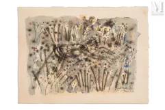 Laxman PAI (Inde, 1926 - 2021)-Femme aux champs-img1