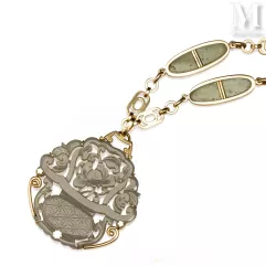 Sautoir or et jade--img1