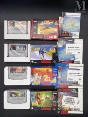 NINTENDO SNES PAL-Ensemble de x4 jeux complets en boîte :-img1