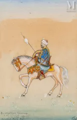 Mohammed RACIM (Alger, 1896 –  El Biar, 1975)-Portrait équestre (19)30-img1