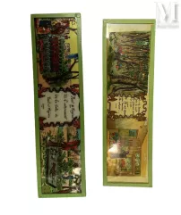 Quatre boites en bois contenant :--img1