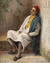 Cécile BOUGOURD (Pont-Audemer 1857 - 1941)-Tunisien à la chéchia-img1