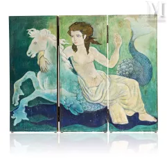 Jellal BEN ABDALLAH (Tunis 1921-2017)-L’hippocampe et la muse-img1