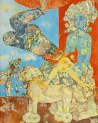 Sakti BURMAN (né en 1935)-Acrobate-img1