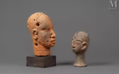 Deux tête en terre cuite--img1